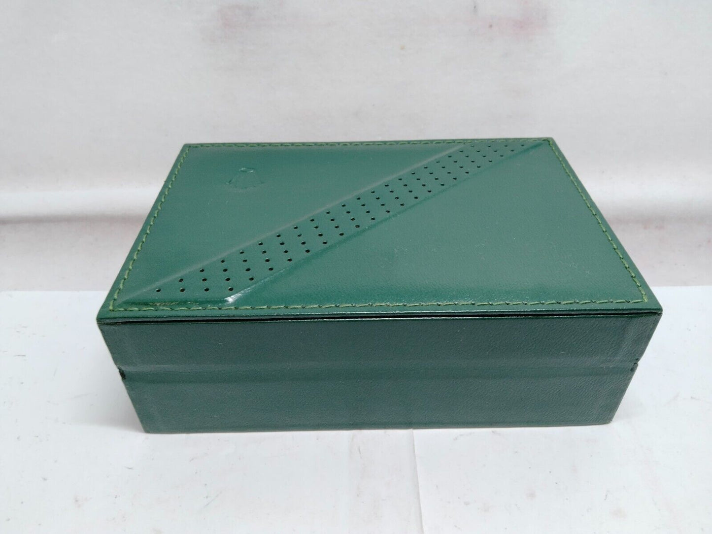 VINTAGE GENUINE ROLEX Green watch box case 68.00.06 wood leather 230701001y2S