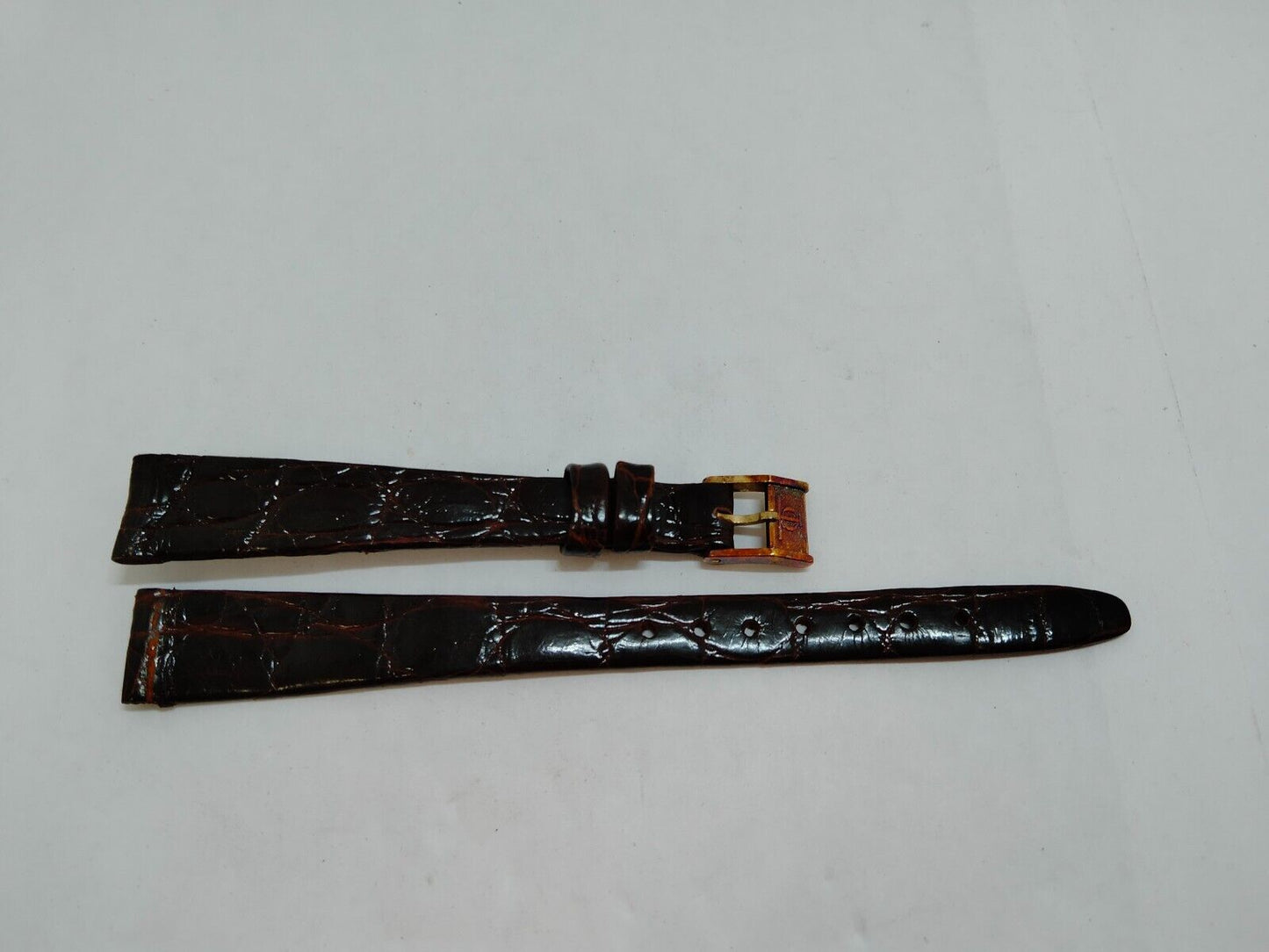 VINTAGE GENUINE Baume et Mercier watch belt black leather buckle 11mm 0608011eS