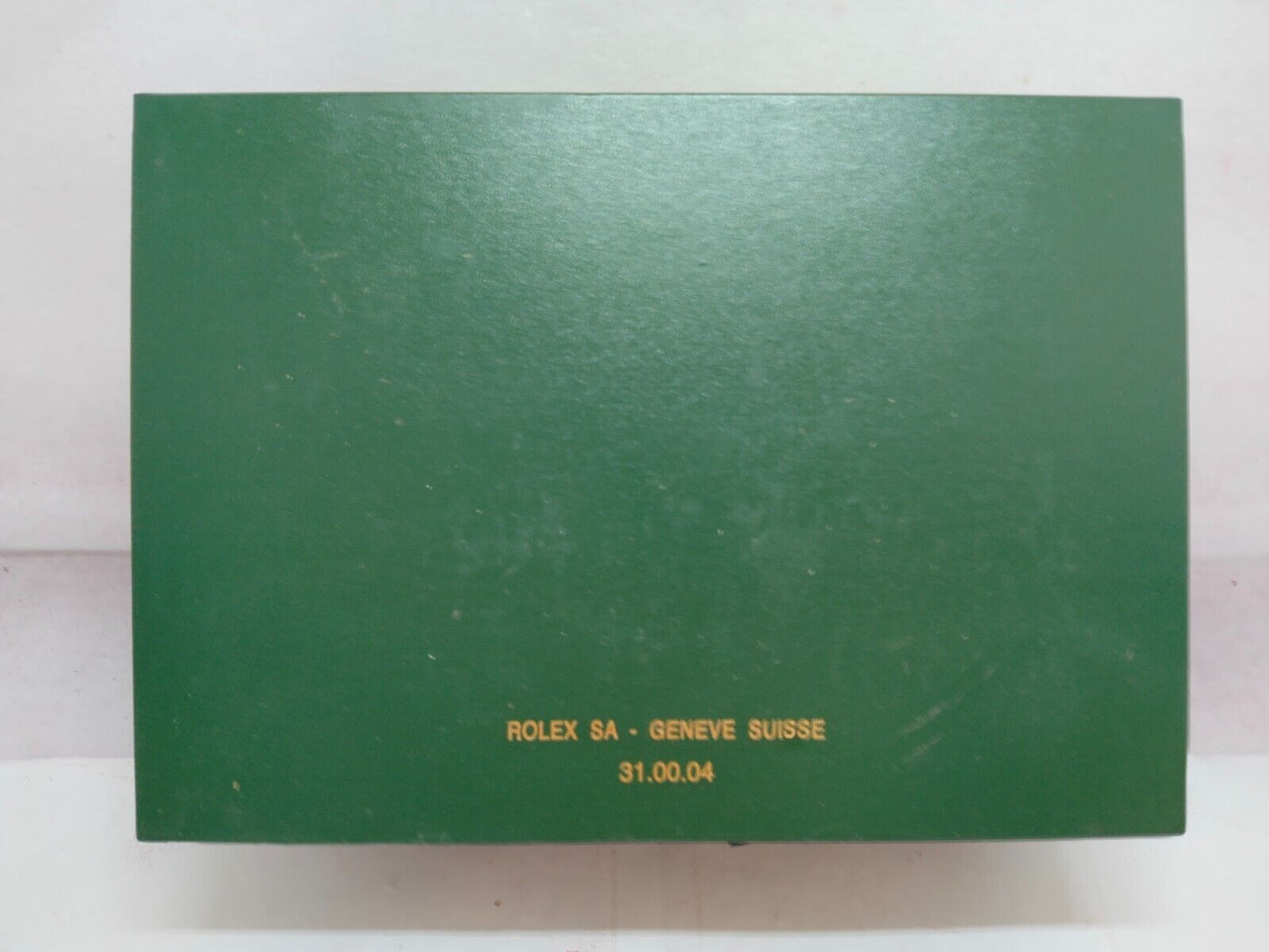 VINTAGE GENUINE ROLEX Green watch box case 31.00.04 wave no inner 231107014y2S