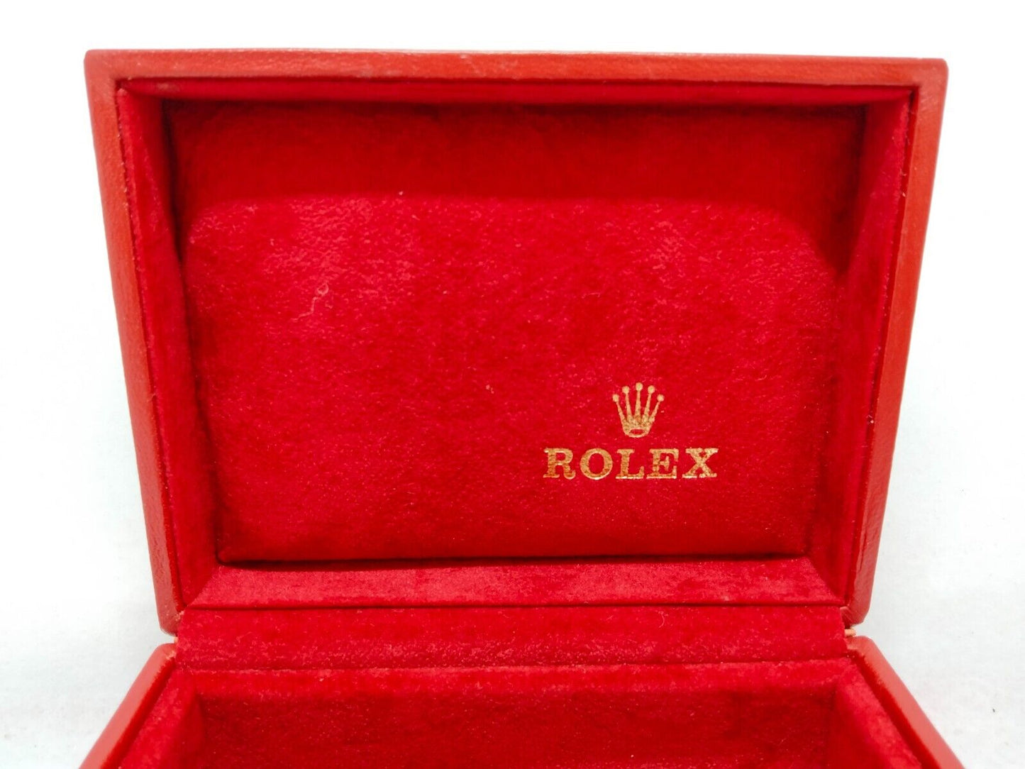 VINTAGE GENUINE ROLEX watch box case  no inner cushion red 14.00.08 1120011y4S