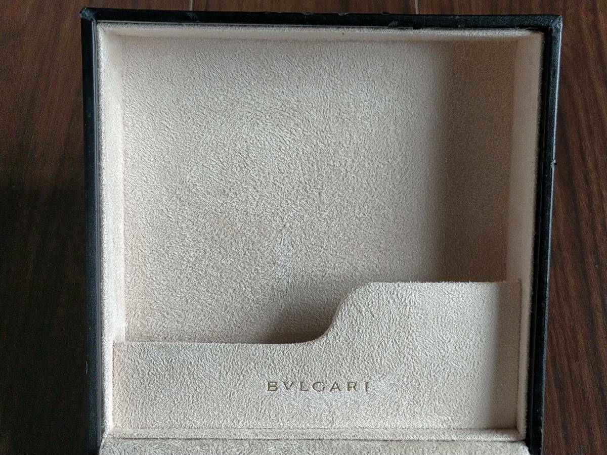 VINTAGE GENUINE BVLGARI watch box case booklet black leather 0516006y