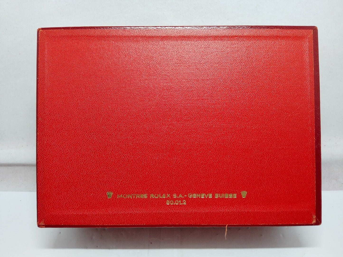 VINTAGE GENUINE ROLEX Red watch box case 60.01.2 no inner wood 230731007yS