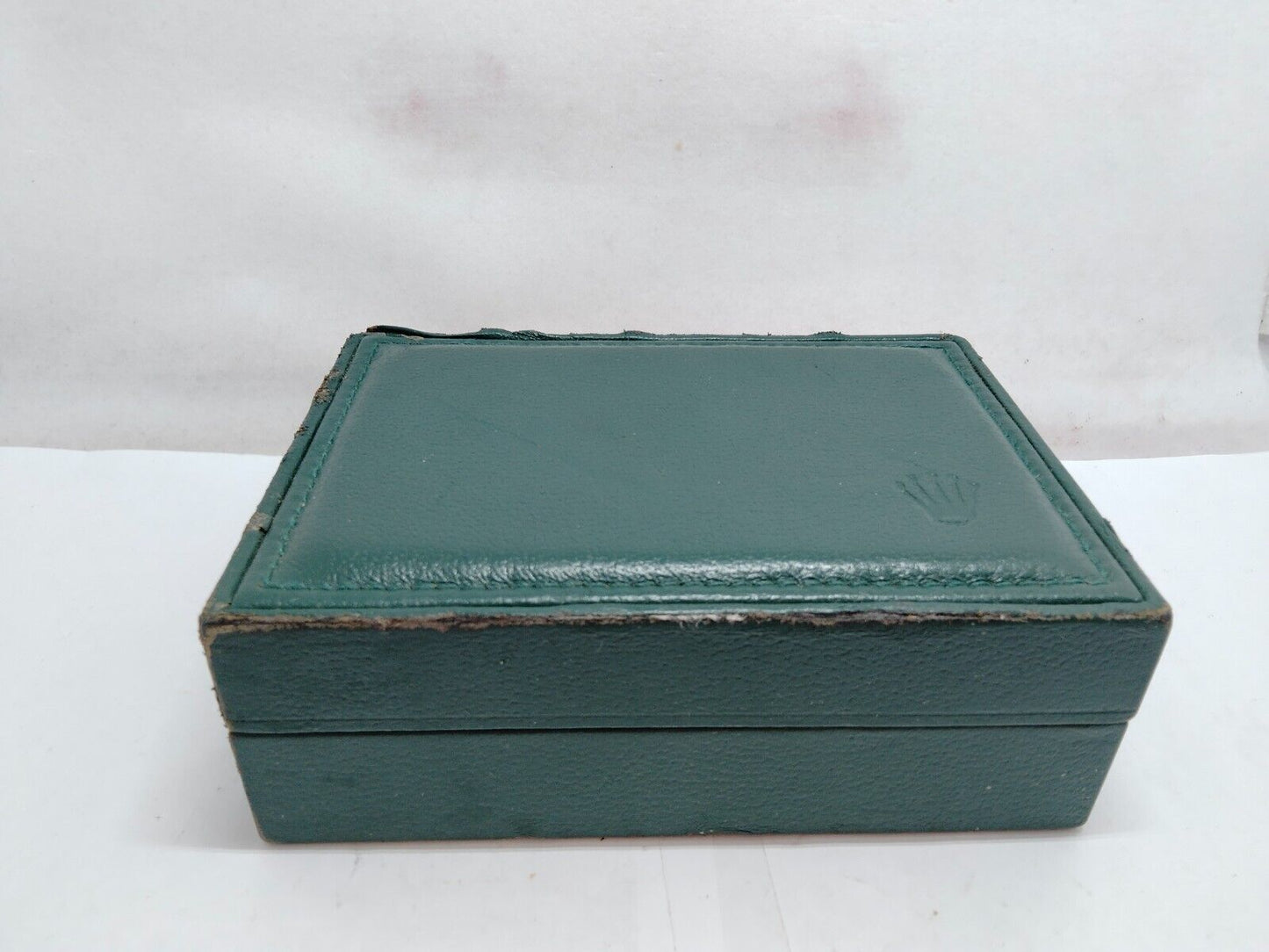 VINTAGE GENUINE ROLEX Green watch box case 68.00.71 no inner wood 230610001y2S