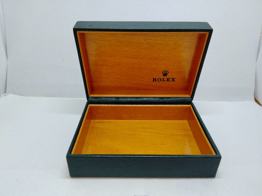 VINTAGE GENUINE ROLEX watch box case green wood leather 68.00.05 0713002y4S