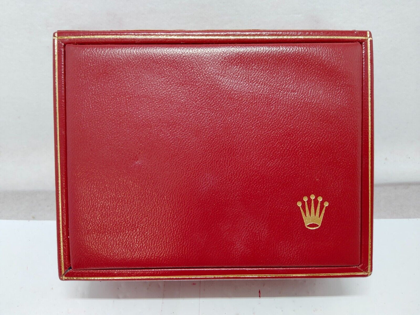 VINTAGE GENUINE ROLEX watch box case red 14.00.02 wood no inner 230921008y5S