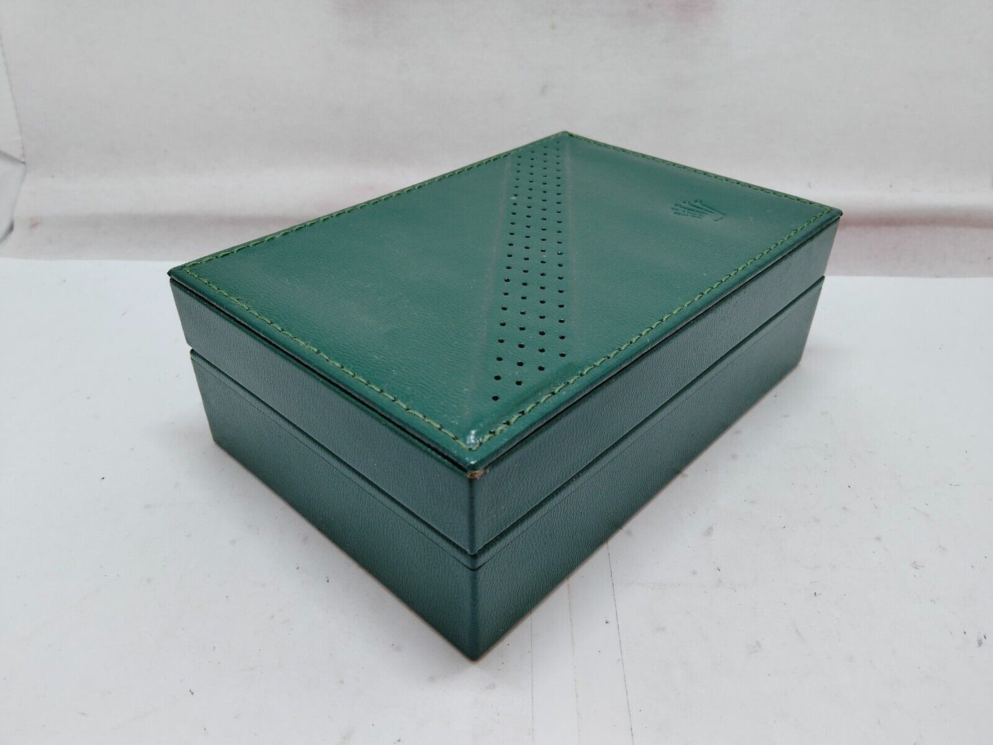 VINTAGE GENUINE ROLEX watch box case 68.00.06 wood leather green 230819002y3S