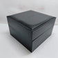 VINTAGE GENUINE BVLGARI watch box case Black wood leather 230612002yS