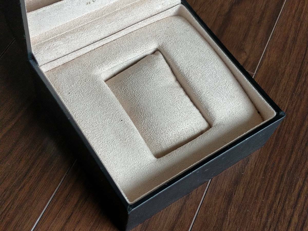 VINTAGE GENUINE BVLGARI watch box case booklet black leather 0516006y