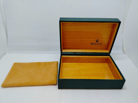 VINTAGE GENUINE ROLEX watch box case green 0610002y3S