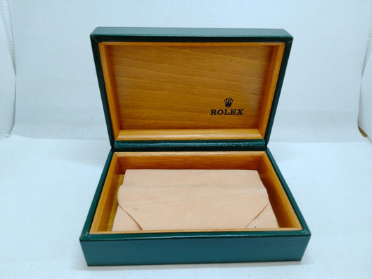 GENUINE ROLEX watch box case 68.00.2 wood leather no inner cushion 0713002y5S