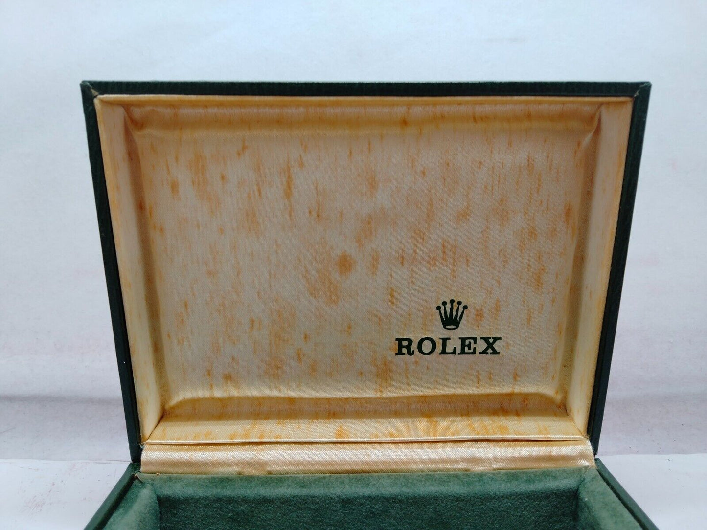 VINTAGE GENUINE ROLEX watch box case 11.00.91 Green wood no inner 231203007y2S