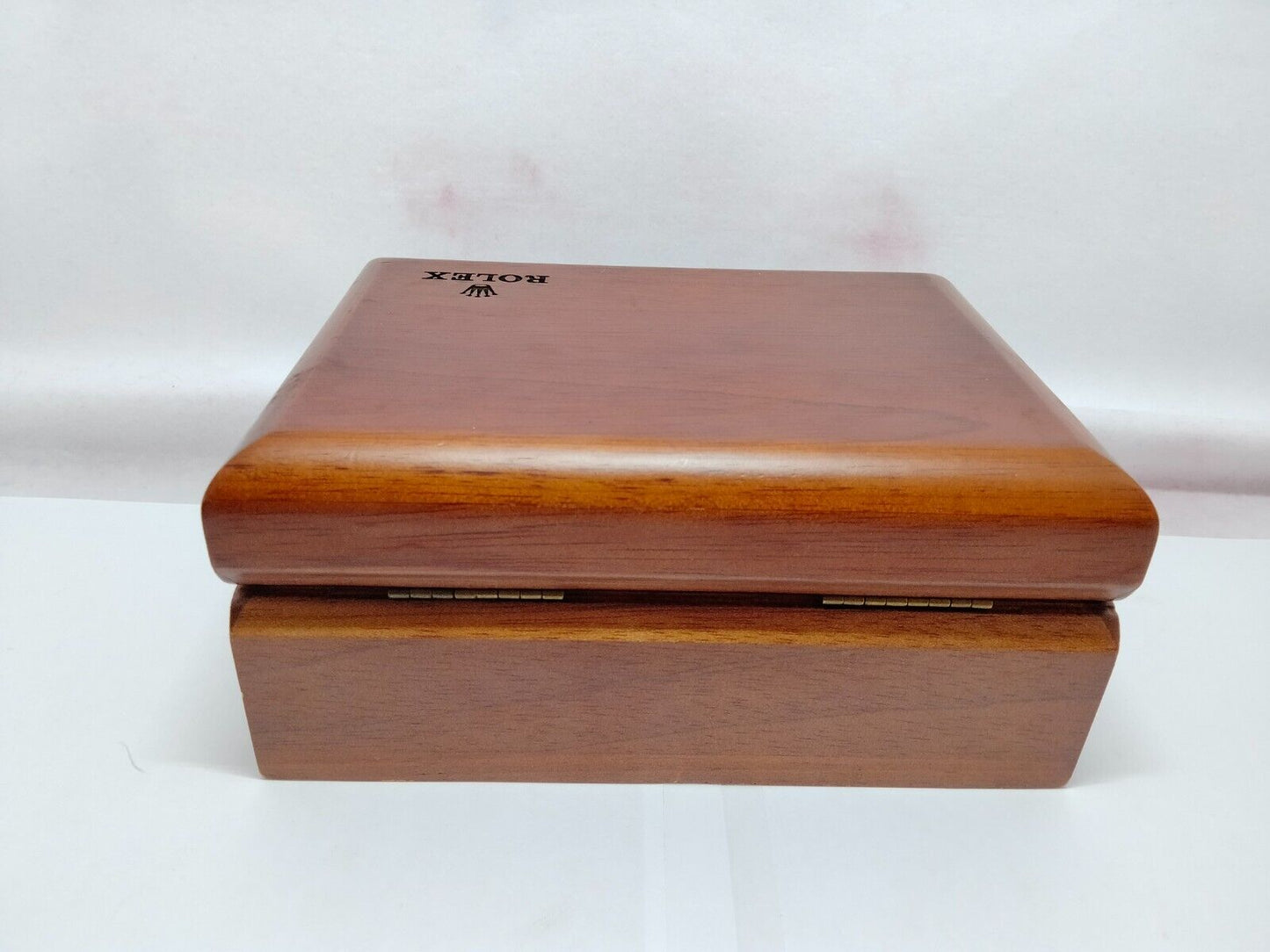 VINTAGE GENUINE ROLEX Watch Box case Wood Green no inner cushion 1115007y3S