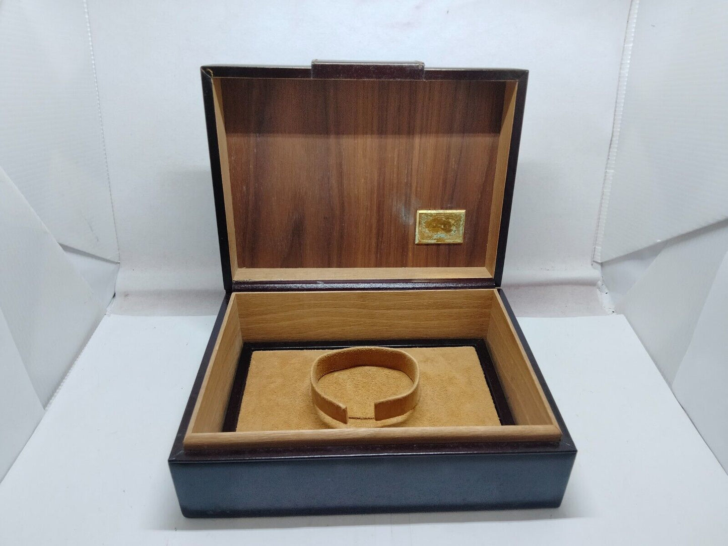 VINTAGE GENUINE ROLEX Day-Date brown watch box case 71.00.04 wood 230911003yS