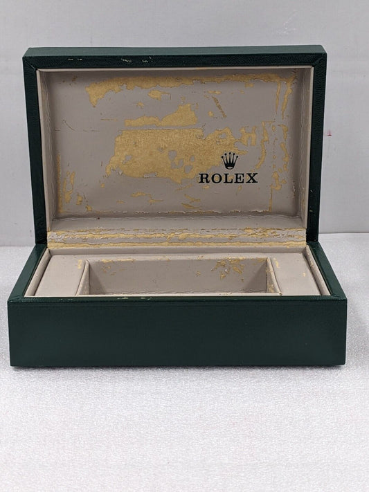 VINTAGE GENUINE ROLEX Green watch box case 68.00.06 no inner wood 231109004y10S