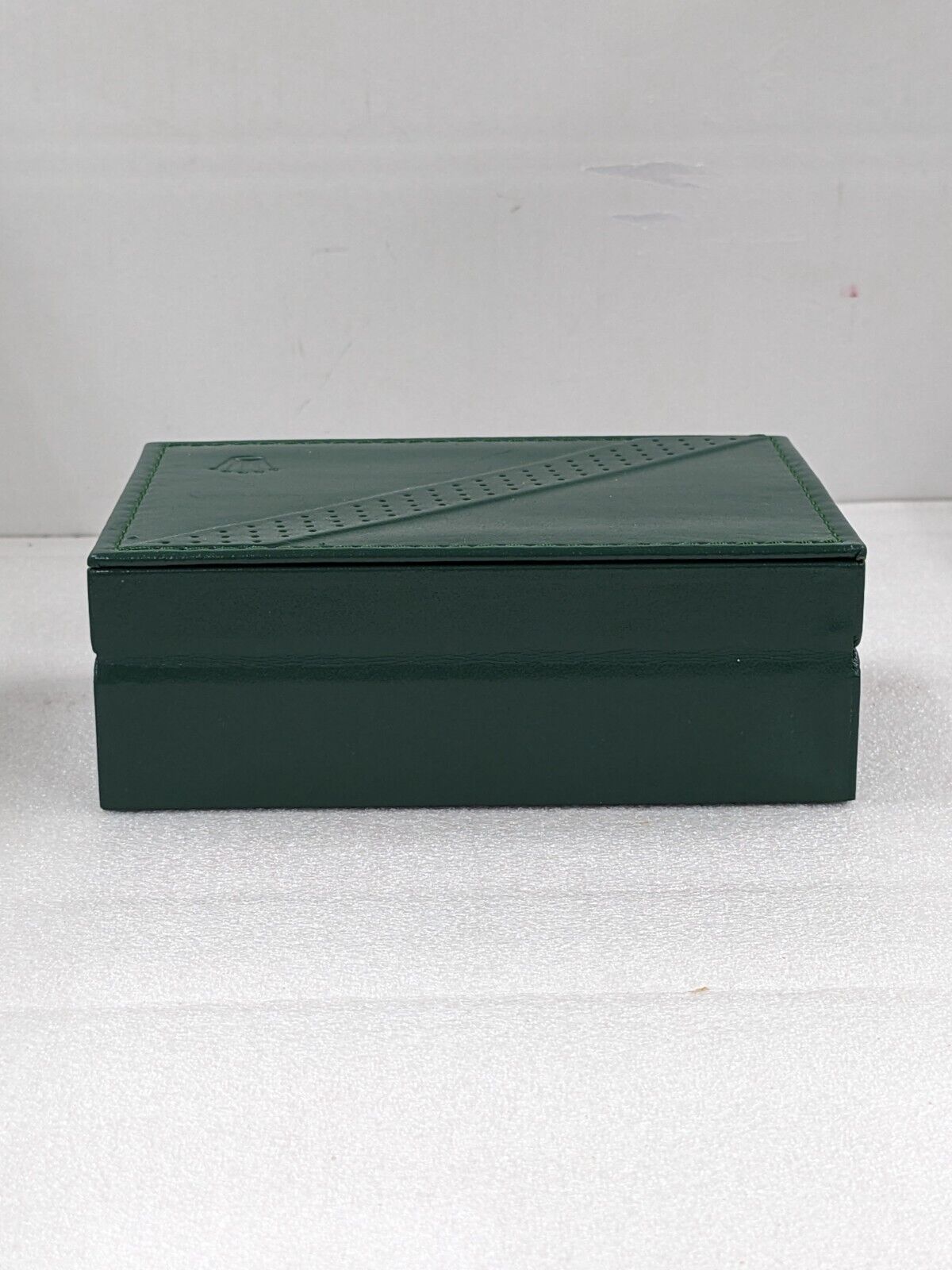 VINTAGE GENUINE ROLEX Green watch box case 68.00.2 wood leather 231214006y5S