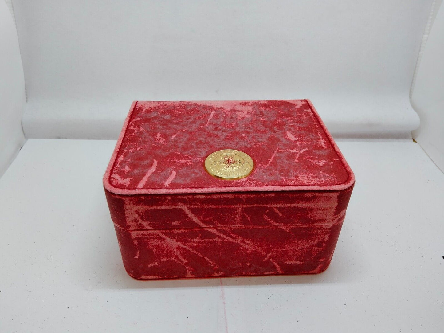 VINTAGE GENUINE OMEGA Speedmaster Seamaster Red Watch Box Case 0825001y5S