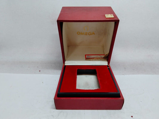 VINTAGE GENUINE OMEGA Speedmaster Seamaster watch box case red 0428001e6S