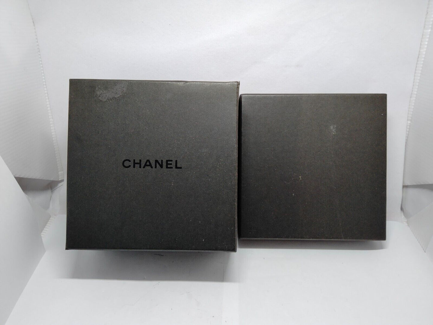 VINTAGE GENUINE CHANEL J12 watch case box black leather wood 1122003y9S