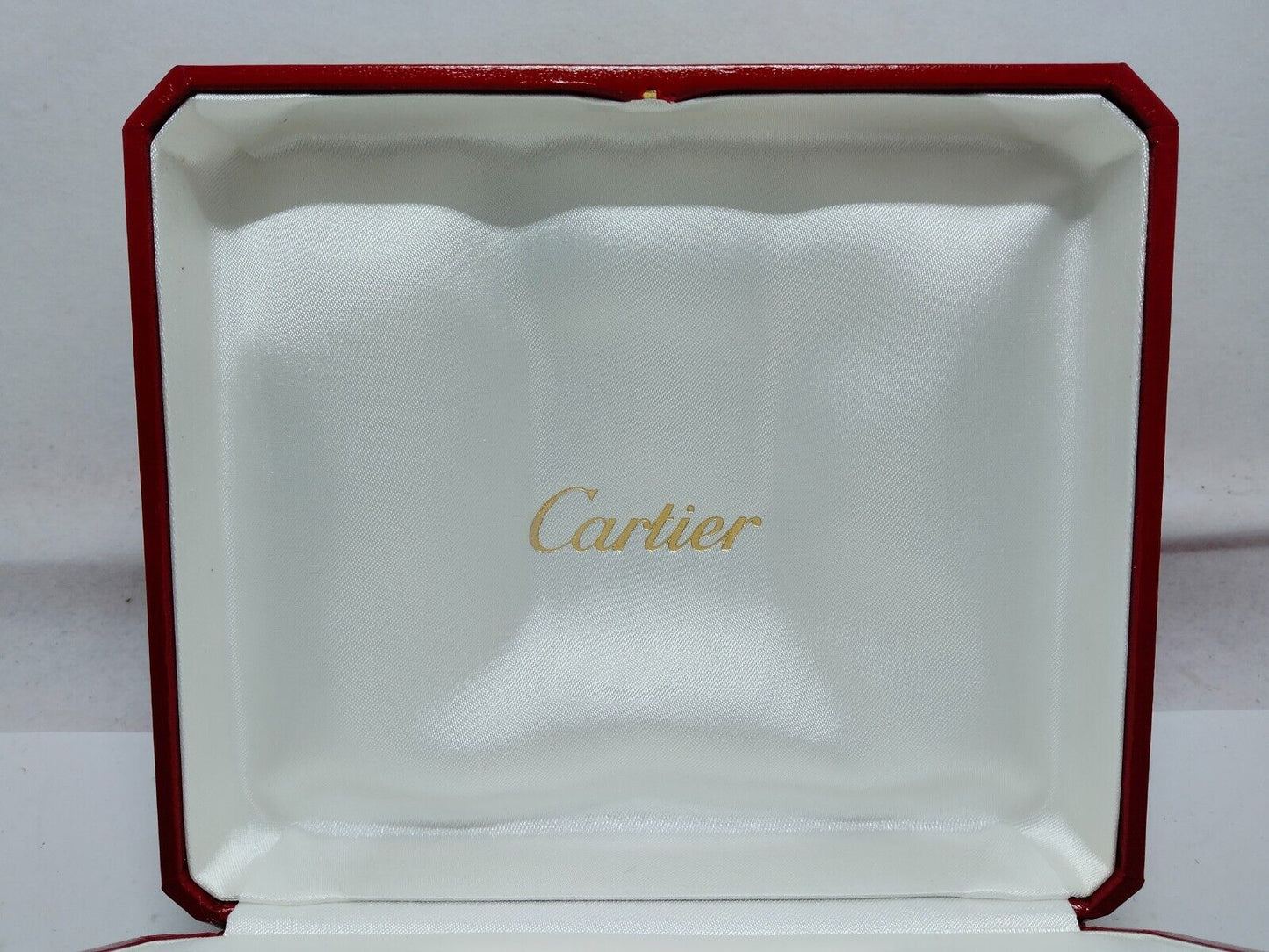 VINTAGE GENUINE Cartier Red COWA 1018 watch box case wood leather 230901004yS