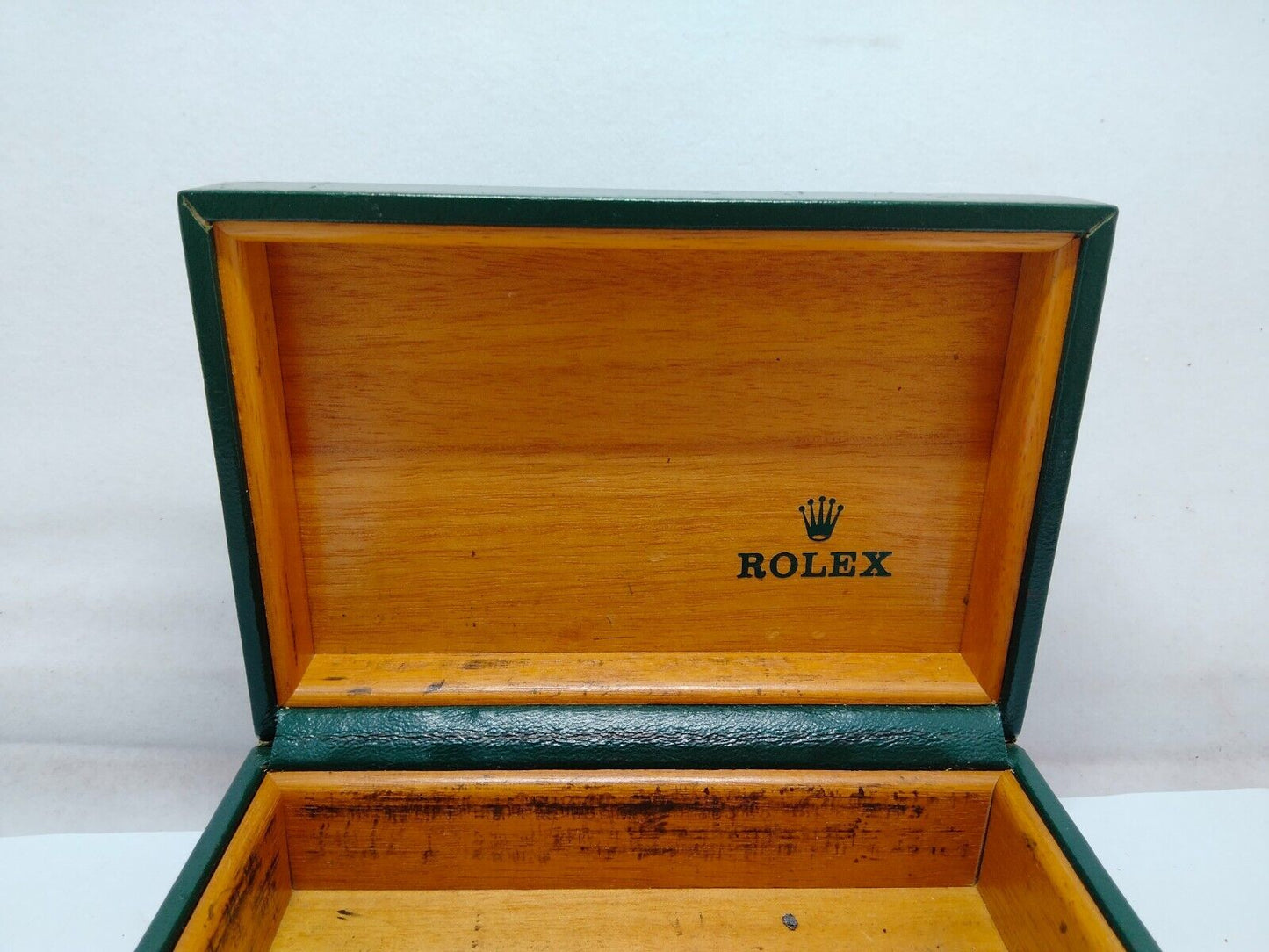 VINTAGE GENUINE ROLEX green watch box case 68.00.2 no inner cushion 1023003y1S