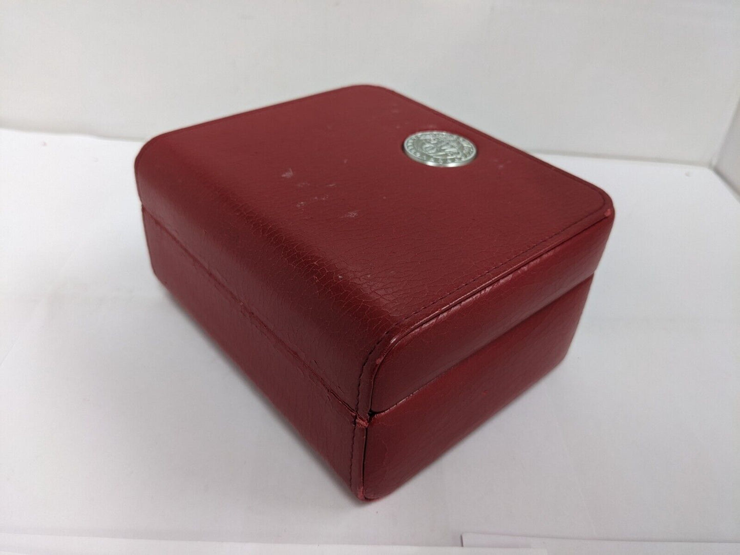 VINTAGE GENUINE OMEGA Speedmaster Seamaster watch box Case Red wood 231003012y2S