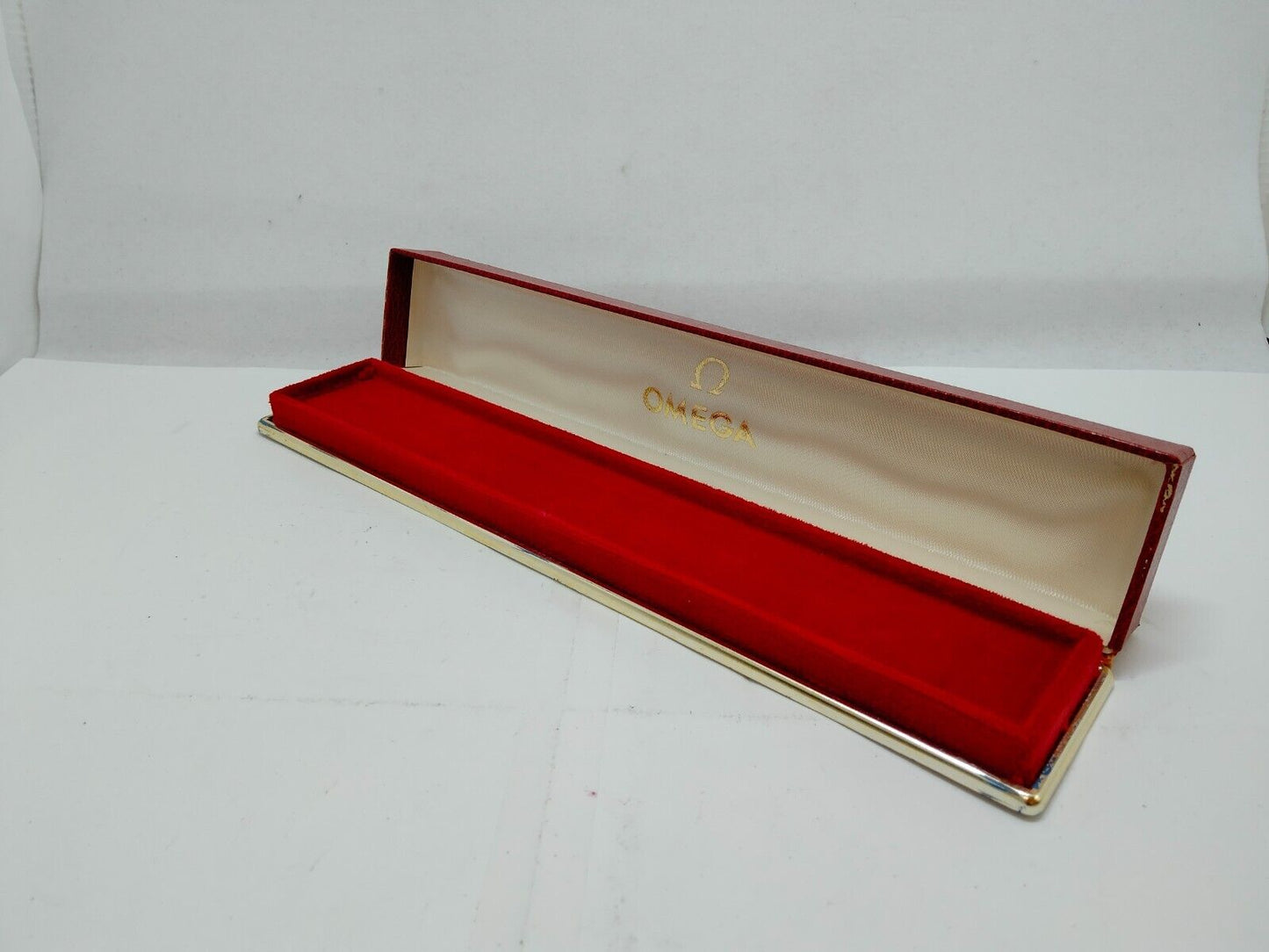 VINTAGE GENUINE OMEGA Watch Box Case Red 0714005yS