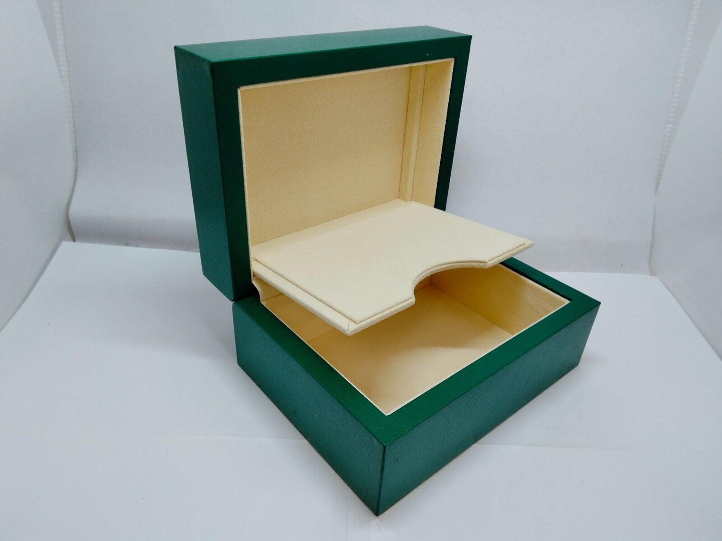 VINTAGE GENUINE ROLEX Green watch box case 3913704 no inner cushion 0813002y10S