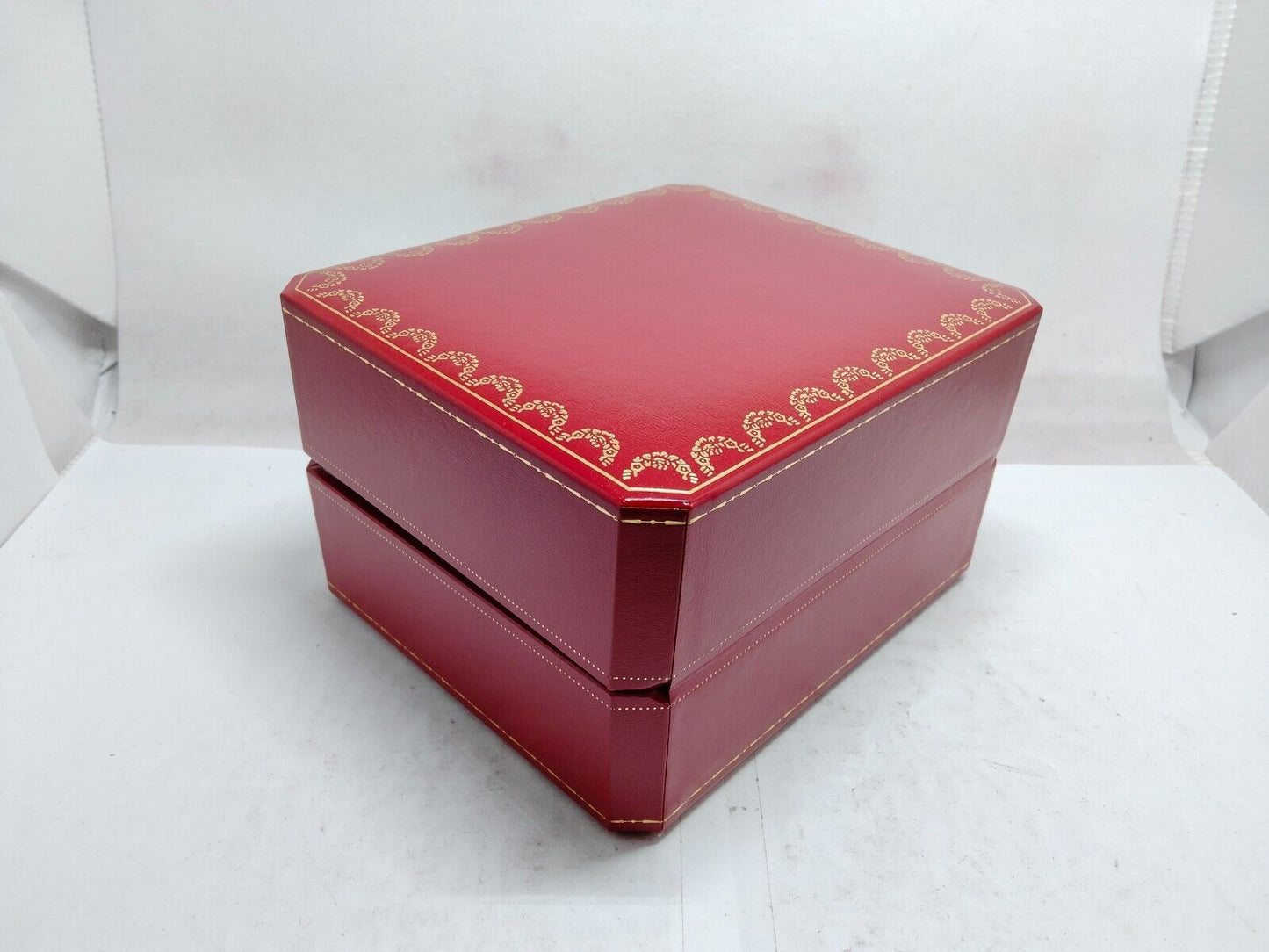 VINTAGE GENUINE CARTIER Red watch box case  leather booklet card 230530003yS