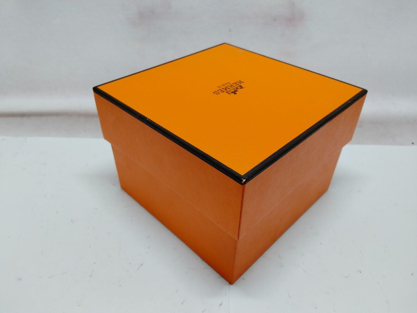 VINTAGE GENUINE HERMES Orange watch box wood leather booklet 230724004yS