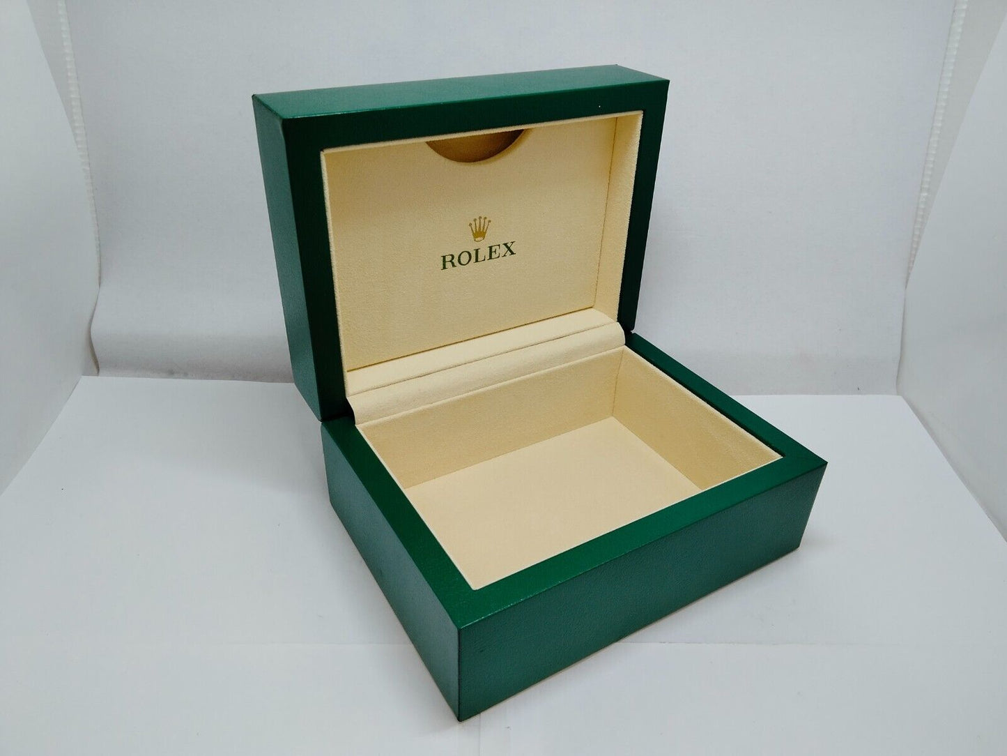 VINTAGE GENUINE ROLEX Green watch box case 3913704 no inner cushion 0813002y10S