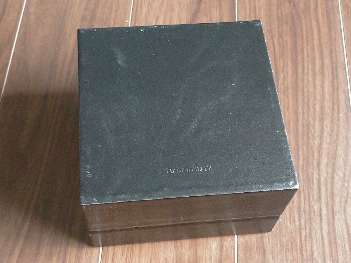 VINTAGE GENUINE BVLGARI watch box case booklet black leather 0516005y