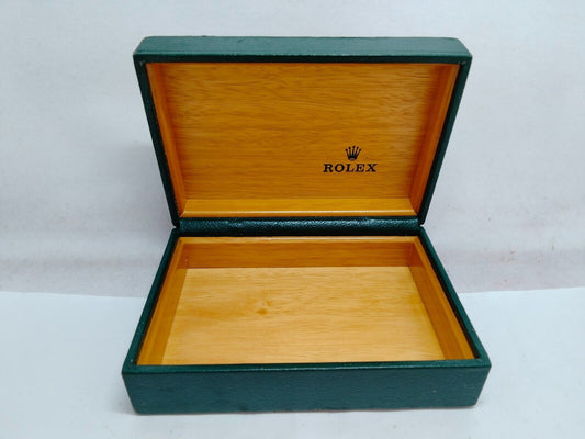 VINTAGE GENUINE ROLEX Green watch box case 68.00.71 no inner wood 230610001y2S