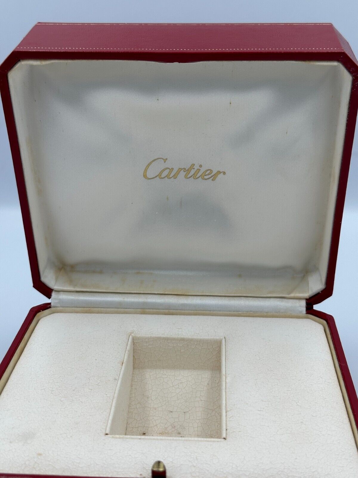 VINTAGE GENUINE CARTIER watch box case Booklet leather red CO 1018 240112002yA