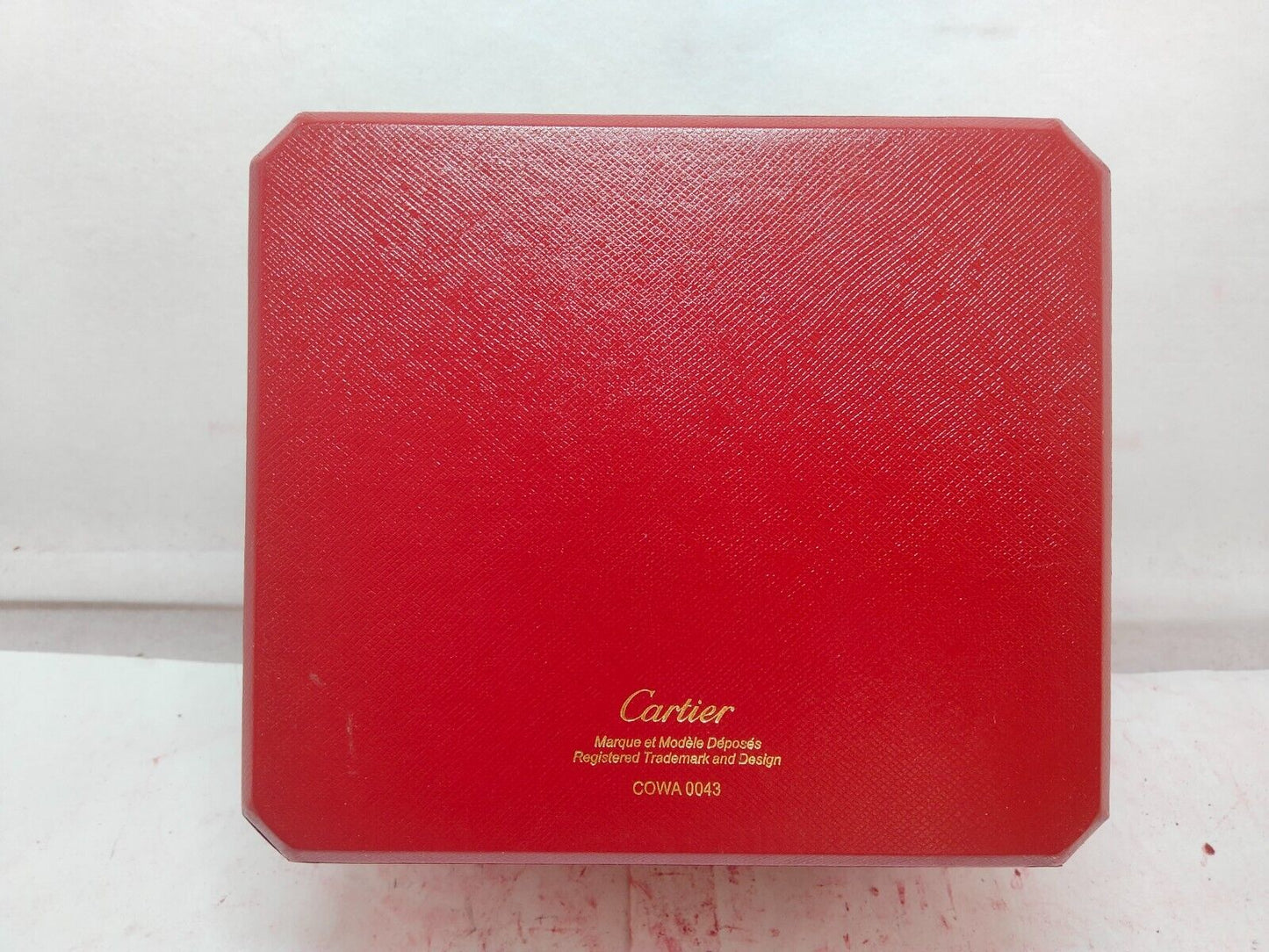 VINTAGE GENUINE CARTIER Red watch box case booklet DVD link white 231013003y1S