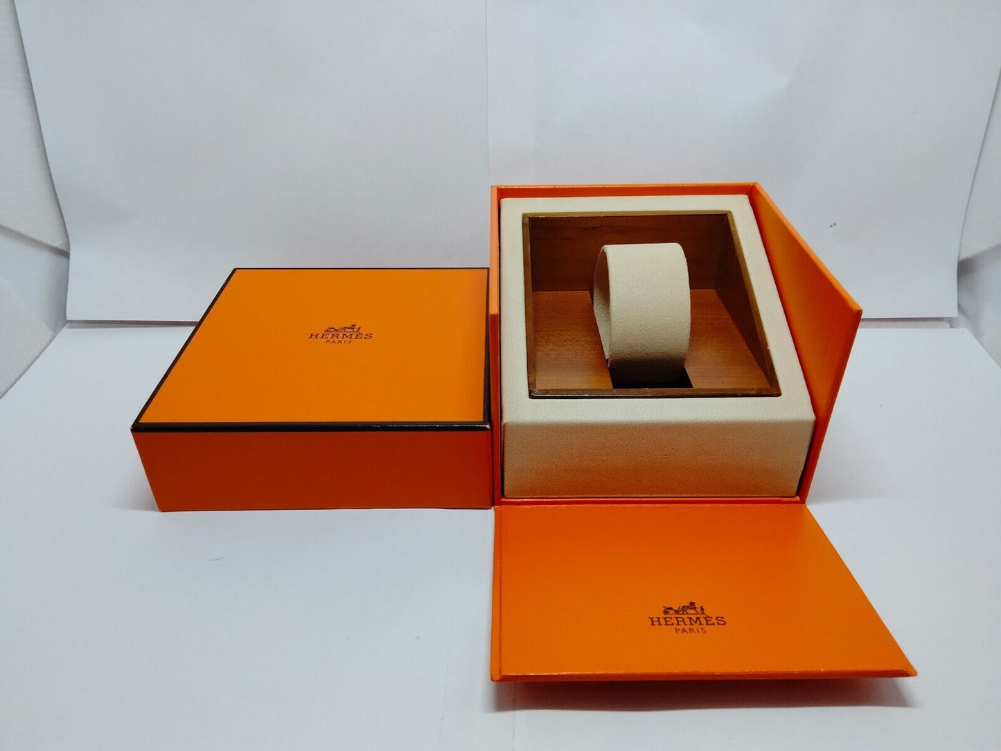 VINTAGE GENUINE HERMES watch box case Warranty Guarantee 2002' 230623003yS