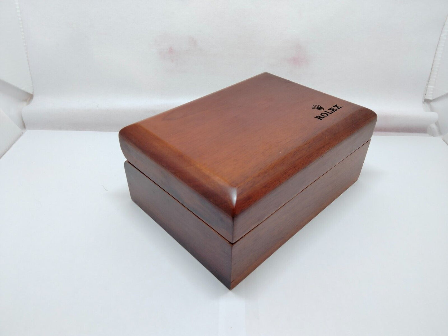 VINTAGE GENUINE ROLEX Watch Box case Wood Green no inner cushion 1115007y3S