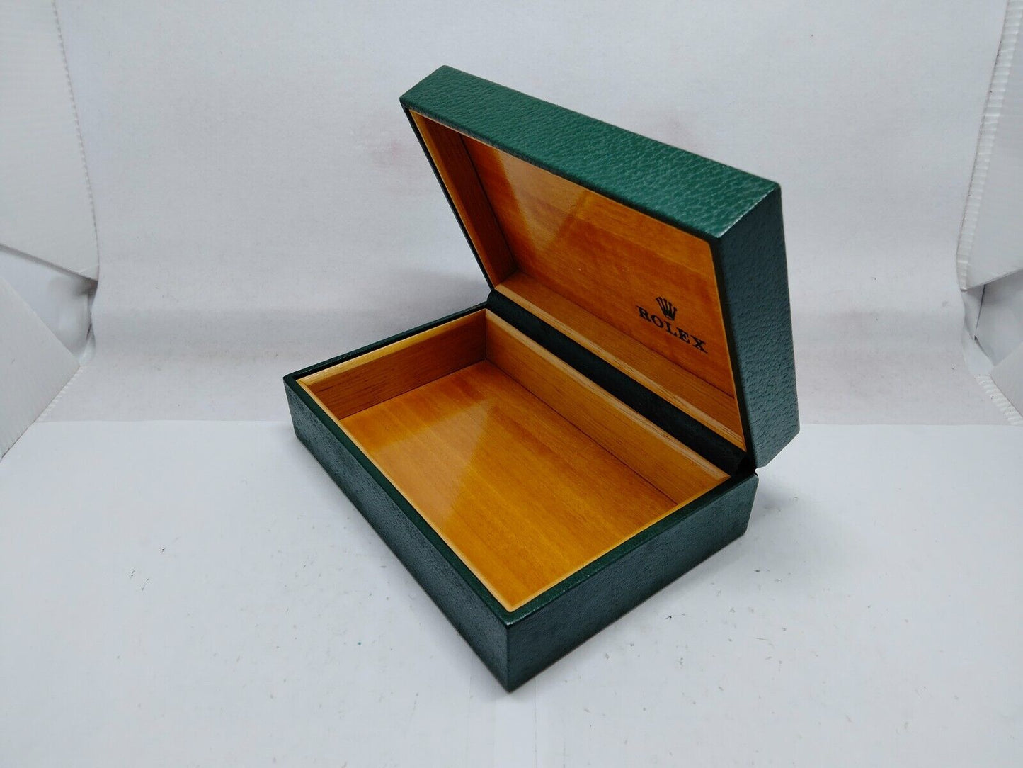 VINTAGE GENUINE ROLEX watch box case 68.00.55 Green no inner wood 0208001y5S