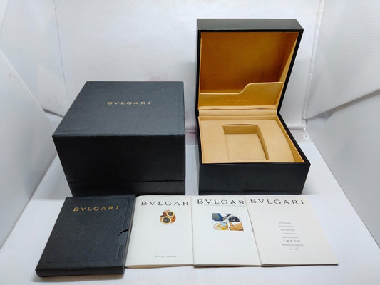 VINTAGE GENUINE BVLGARI watch box case booklet warranty guarantee 230902014yS