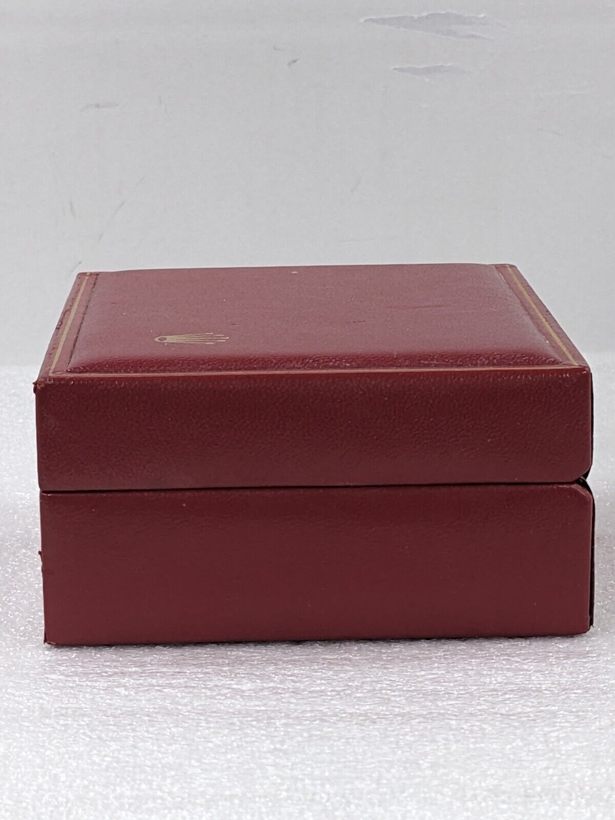 VINTAGE GENUINE ROLEX Red watch box case 14.00.08 wood no inner 231125004y4S