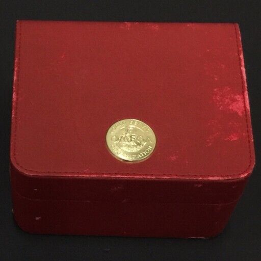 VINTAGE GENUINE OMEGA Speedmaster Seamaster watch box case Red link 231112001yS