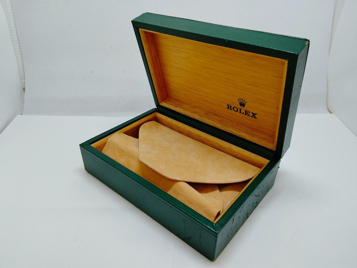 VINTAGE GENUINE ROLEX watch box case 68.00.06 no inner cushion green 0708002y1S