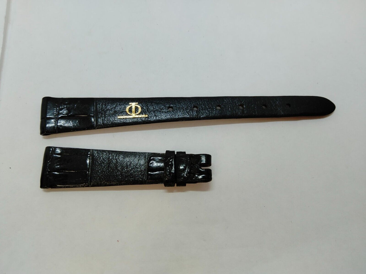 VINTAGE GENUINE Baume et Mercier watch belt black leather 11mm0608010eS