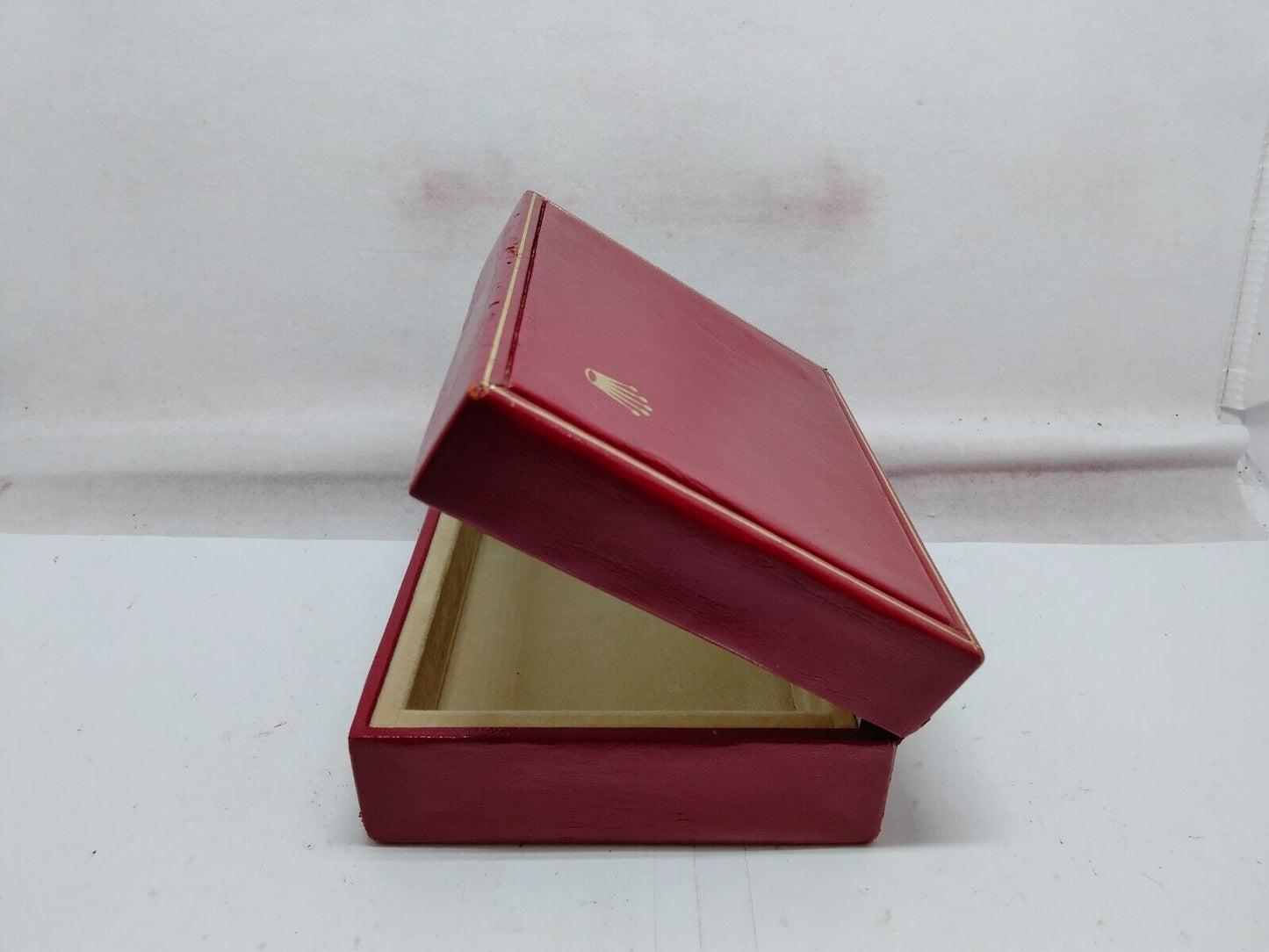 GENUINE ROLEX Red watch box case no inner cushion junk 14.00.02 230904005yS