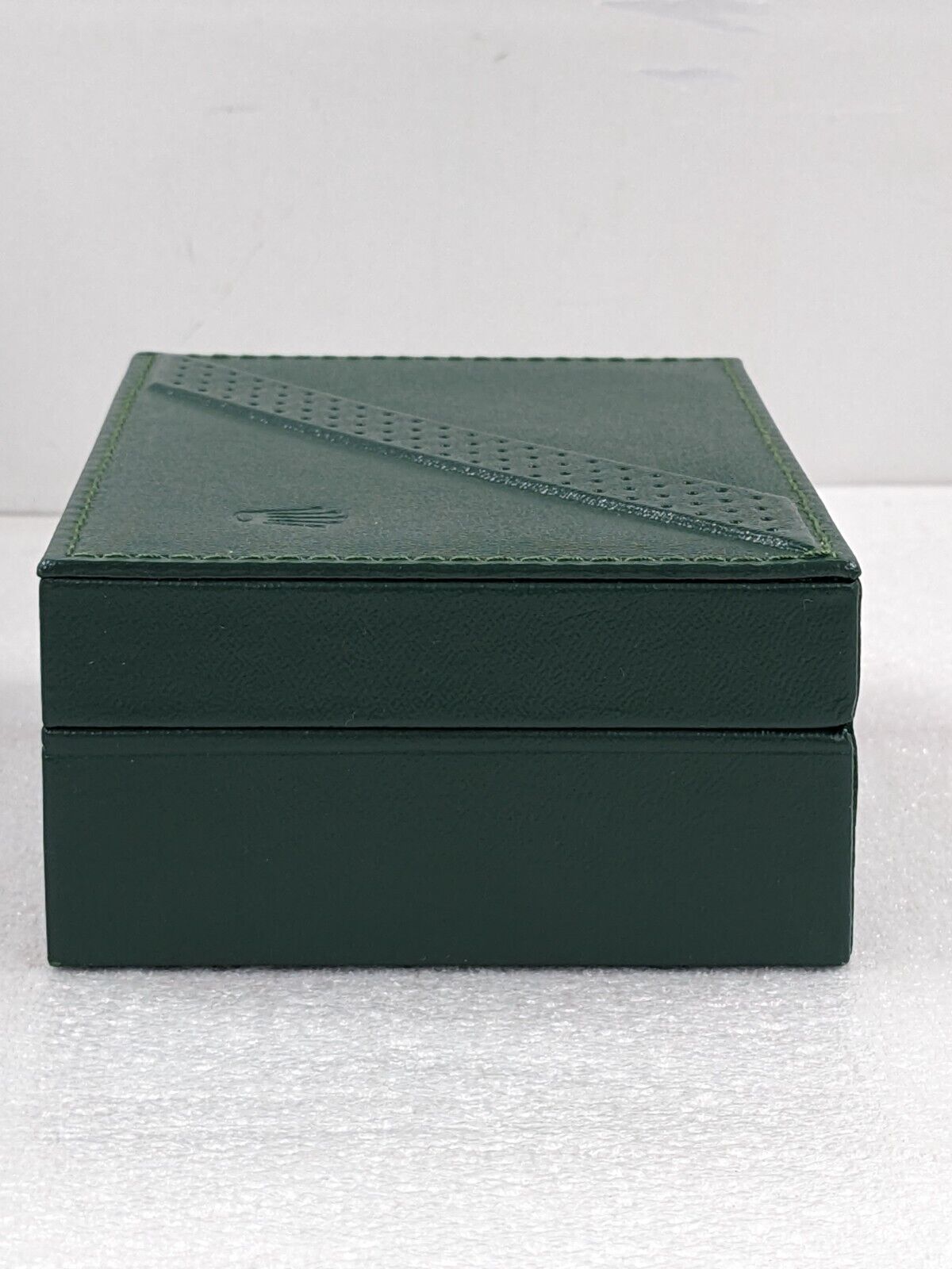 VINTAGE GENUINE ROLEX Green watch box case 68.00.06 wood leather 230701001y3S