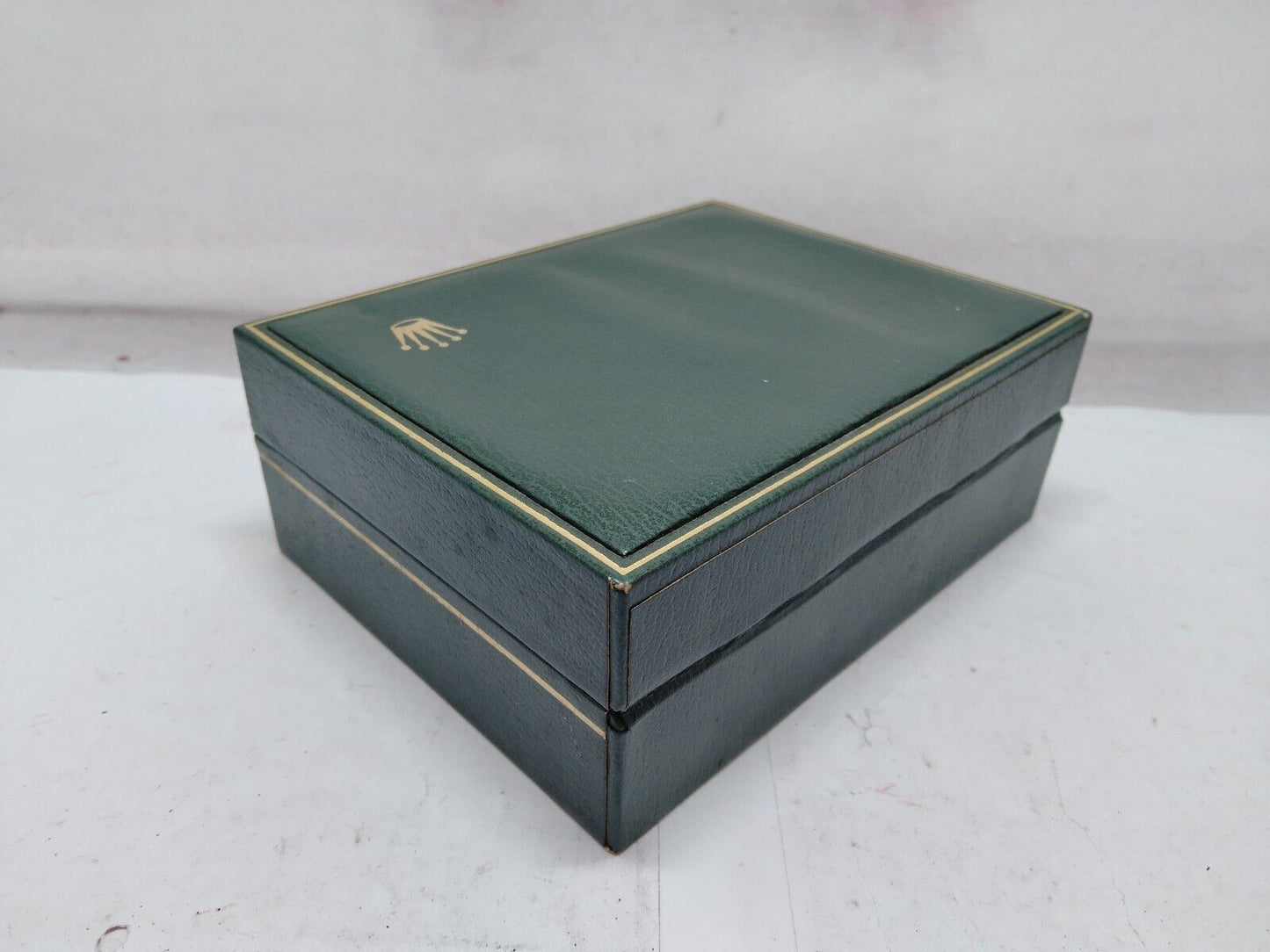 VINTAGE GENUINE ROLEX watch box case 11.00.91 Green wood no inner 231203007y2S