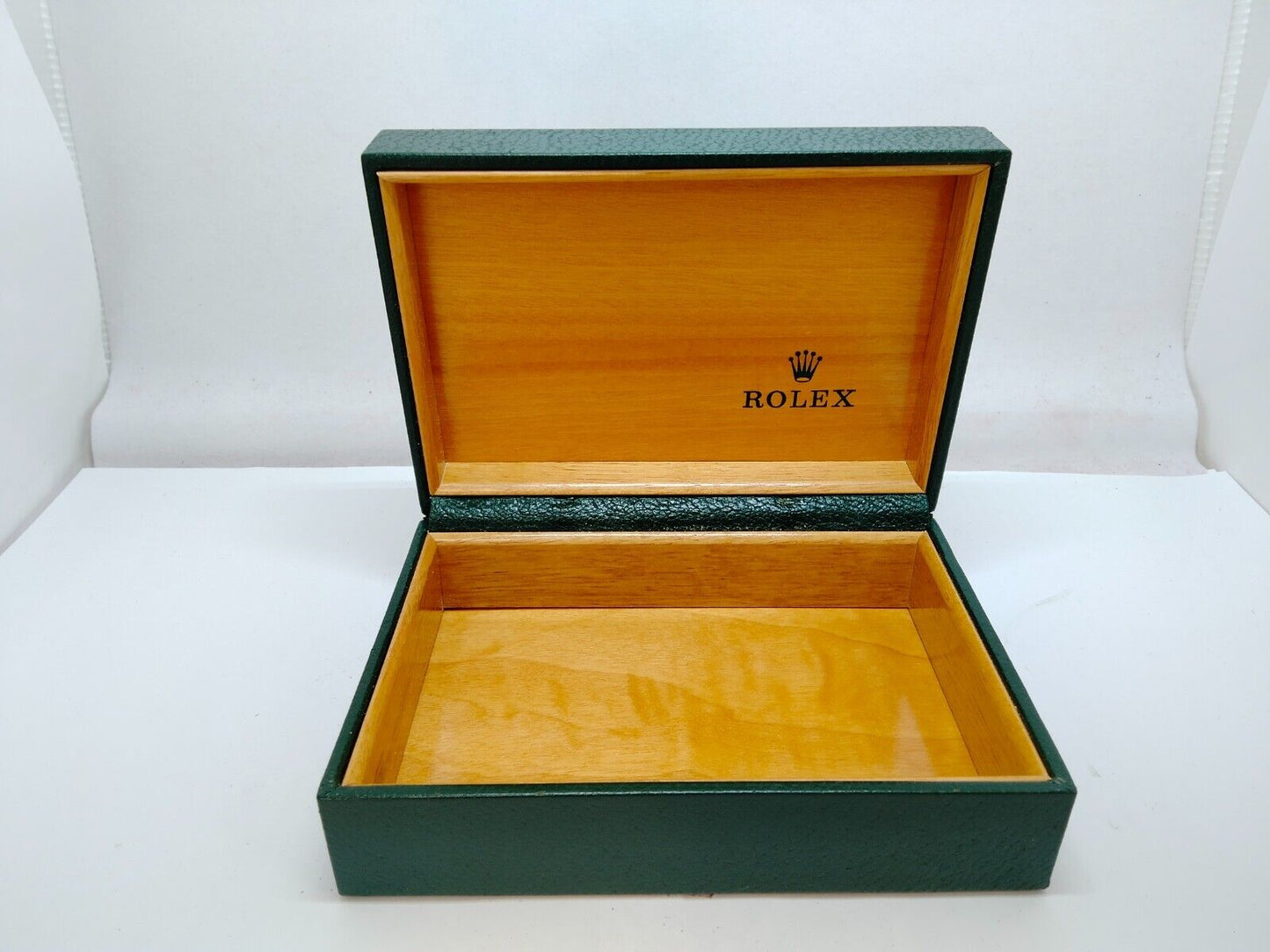 VINTAGE GENUINE ROLEX Green watch box case 68.00.55 no inner cushion 0905001y7S