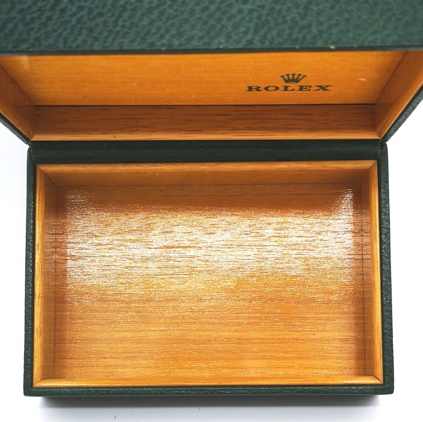 VINTAGE GENUINE ROLEX watch box case no inner cushion 68.00.55 Green 0302002e