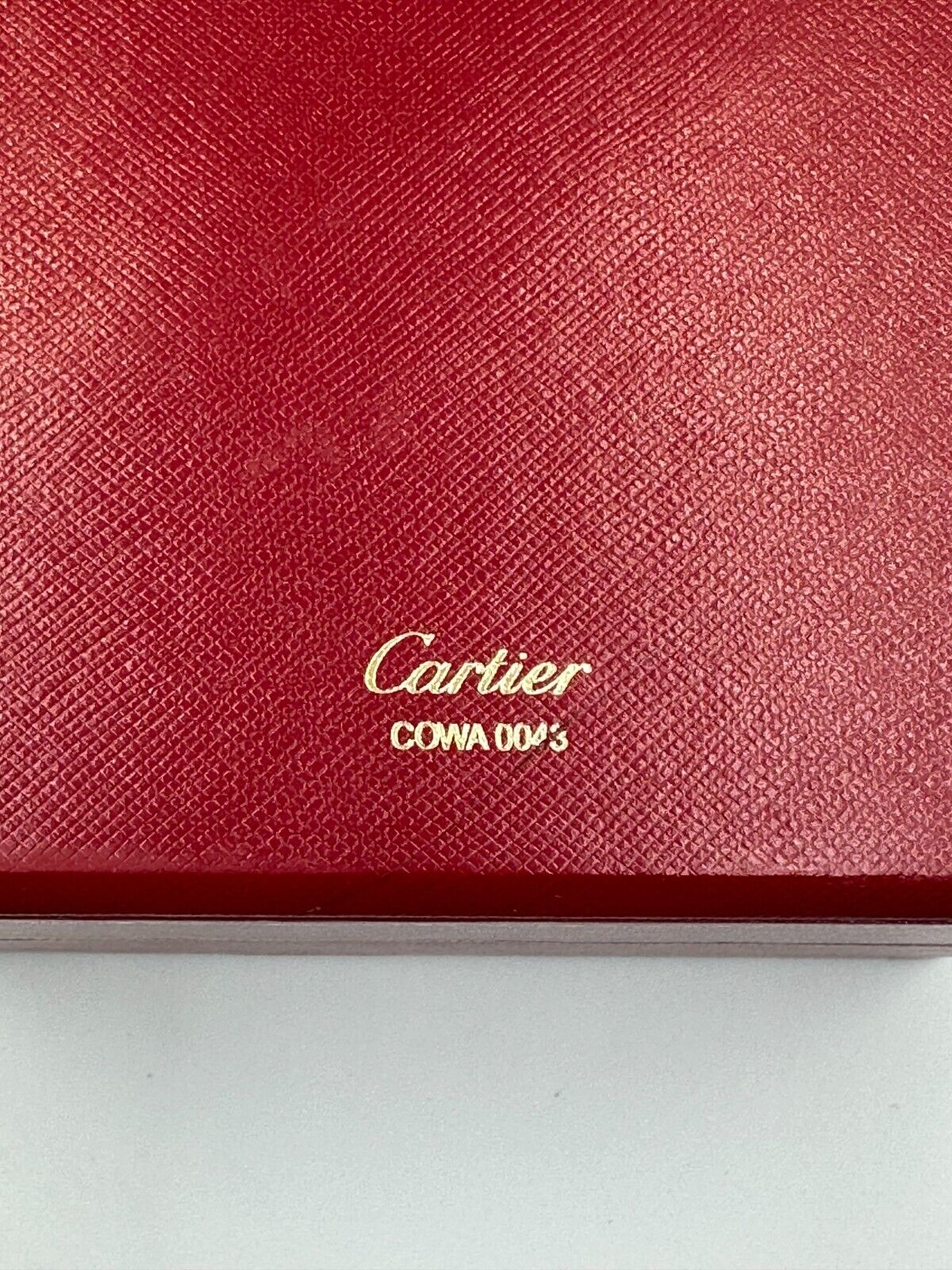 VINTAGE GENUINE CARTIER Red watch box case wood leather Booklet 240221001yA