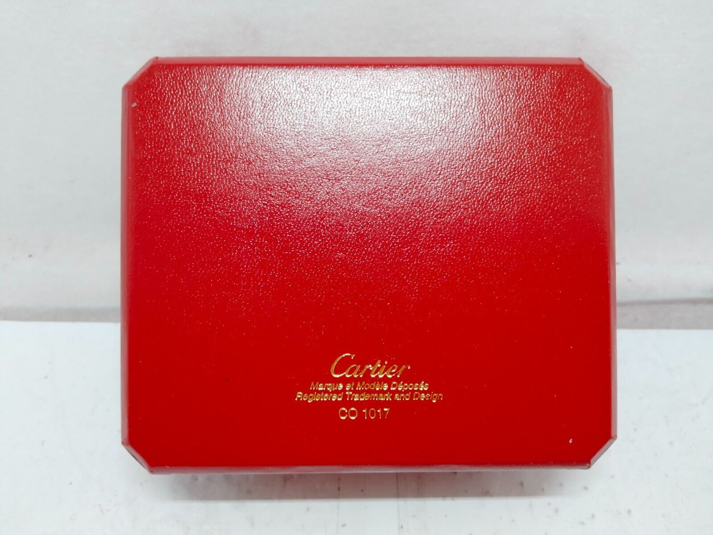 VINTAGE GENUINE CARTIER red watch box case wood leather booklet 230911019yS