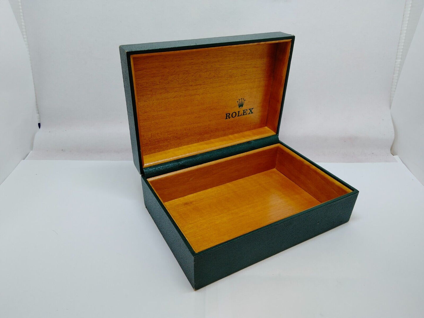 VINTAGE GENUINE ROLEX Green watch box case 68.00.08 no inner cushion 1004001m4S